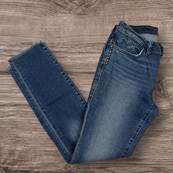 Rock & Republic Women's Fixx Skinny Jeans Medium Wash Raw Hem Sz:6M - Picture 3 of 11